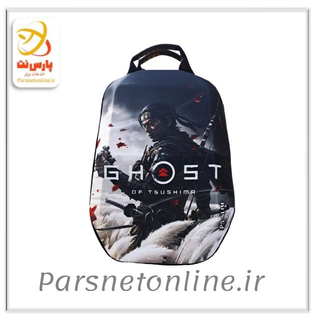 کیف کوله ای کنسول بازی PS5 Slim طرح Ghost of Tsushima