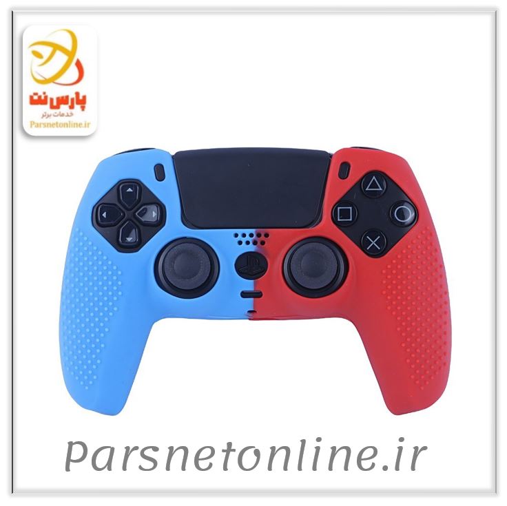 روکش دسته بازی PS5 استوپ دار زمینه آبی قرمز کد 22