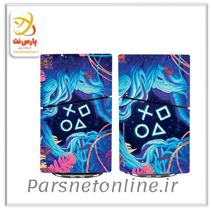 اسکین پلی استیشن 5 اسلیم استاندارد گیم اور طرح دکمه دسته بازی