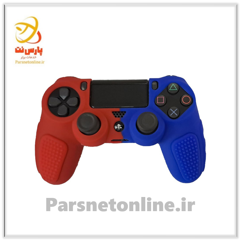 روکش دسته بازی PS4 استوپ دار زمینه آبی قرمز