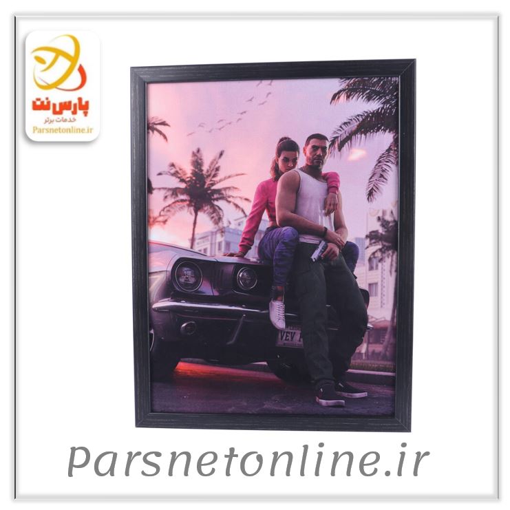 تابلو شاسی طرح GTA VI سایز 30*40 سانتی متر کد 3