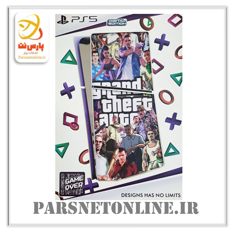 اسکین پلی استیشن 5 اسلیم دیجیتال گیم اور طرح GTA