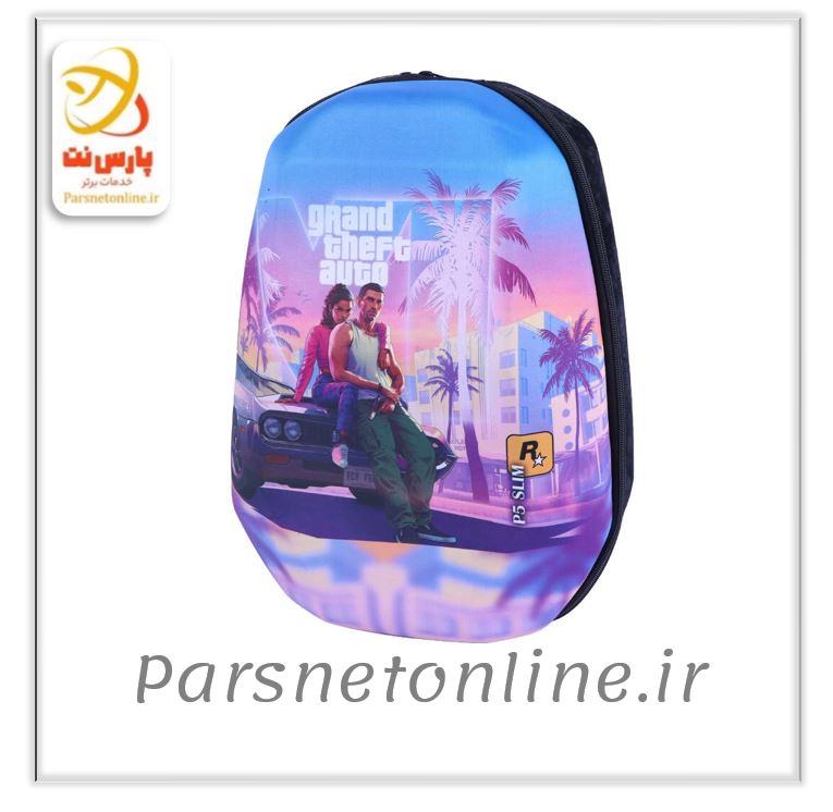 کیف کوله ای کنسول بازی PS5 Slim طرح GTA VI کد 1