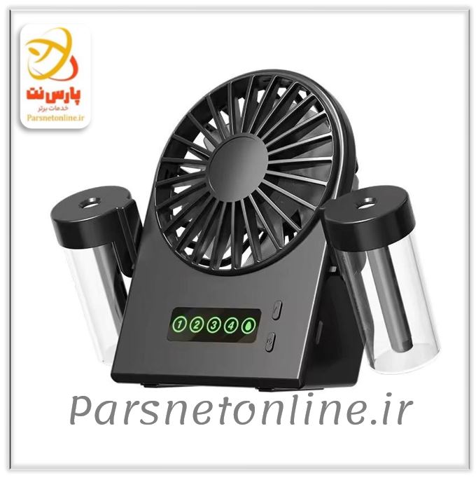 پنکه شارژی مه پاش مدل Table SprayFan F8 رنگ صورتی