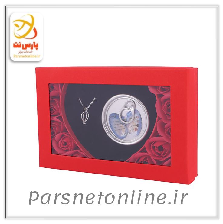 ست باکس گل و گردنبند مروارید عشق بزرگ