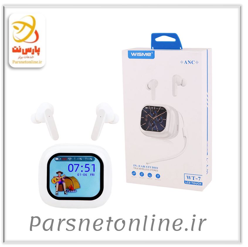 ایرپاد بلوتوثی صحفه نمایش دار  ویسمی WT-7 سفید