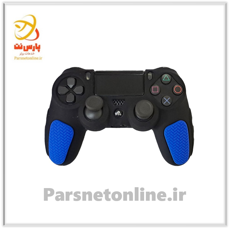 روکش دسته بازی PS4 استوپ دار زمینه مشکی آبی