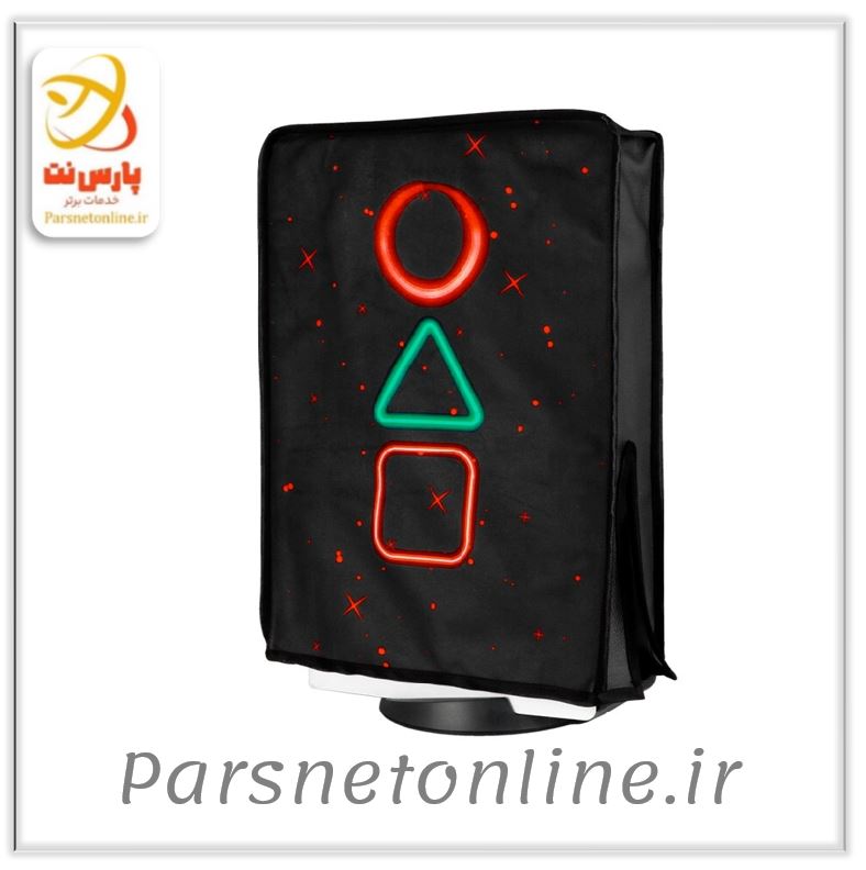 کاور پارچه ای کنسول PS5 FAT طرح رنگی Play Button