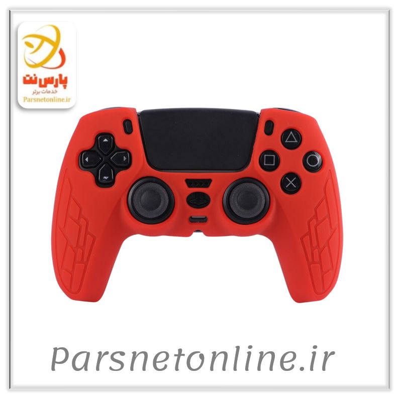 روکش دسته بازی ps5 طرح دار زمینه قرمز کد 1