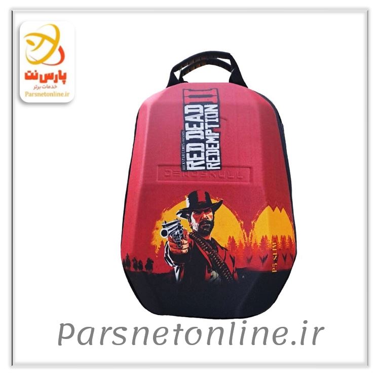کیف کوله ای کنسول بازی Deadskull PS5 Slim طرح Red Dead Redemption 2 کد 2