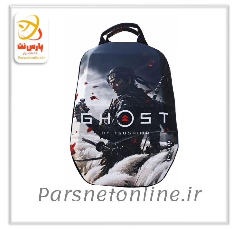 کیف کوله ای کنسول بازی PS5 Slim طرح Ghost of Tsushima