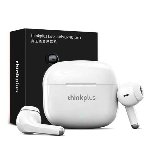 ایرپاد بلوتوثی لنوو مدل Thinkplus LivePods LP40pro سفید