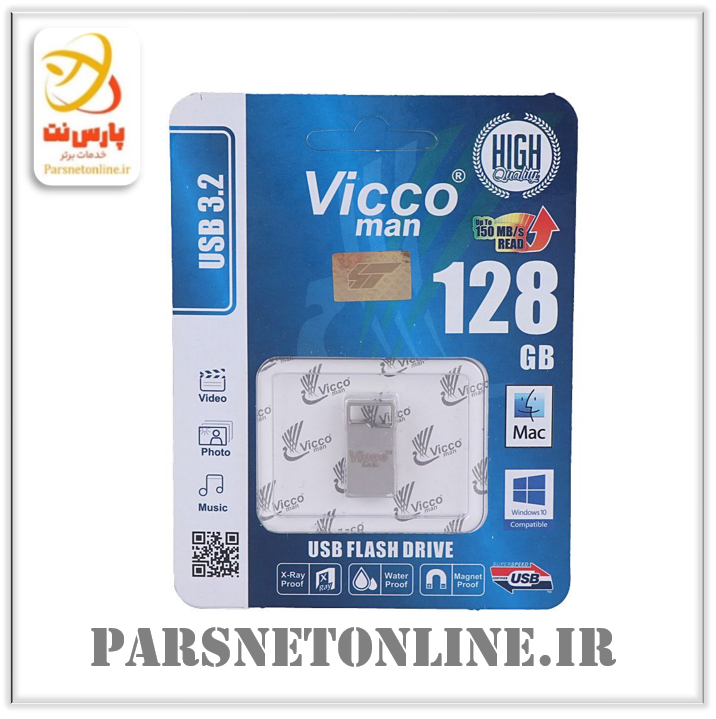 فلش 128 گیگ ویکومن Vicco Man VC378 USB3.2