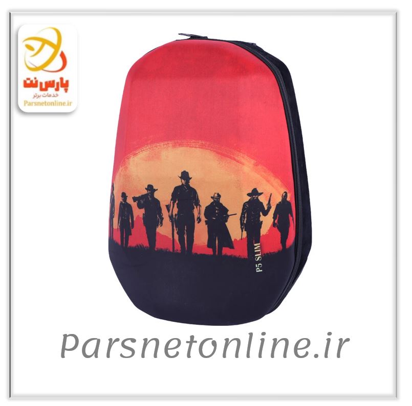 کیف کوله ای کنسول بازی PS5 Slim طرح Red Dead Redemption 2
