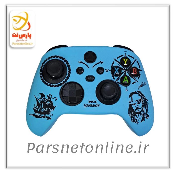 روکش دسته بازی Xbox X/S طرح Captain Jack Sparrow زمینه آبی
