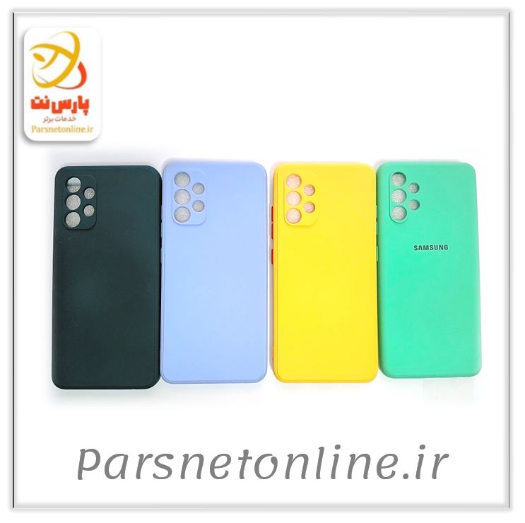 قاب گوشی سیلیکونی دکمه رنگی A32 4G