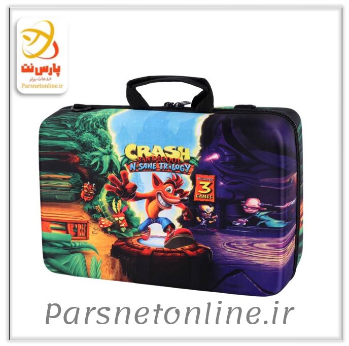 کیف کنسول بازی PS5 Slim طرح Crash Bandicoot