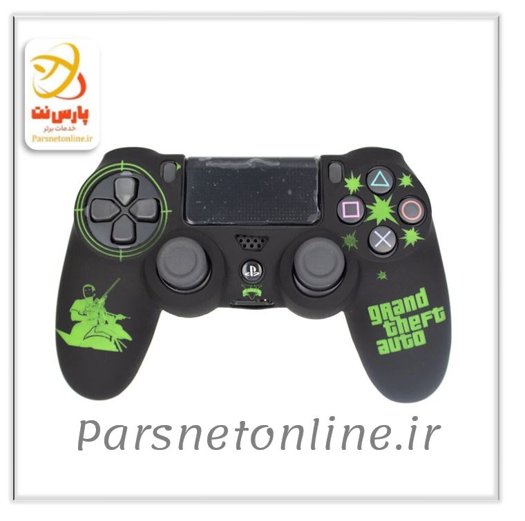 روکش دسته بازی PS4 طرح GTA مشکی سبز کد 2