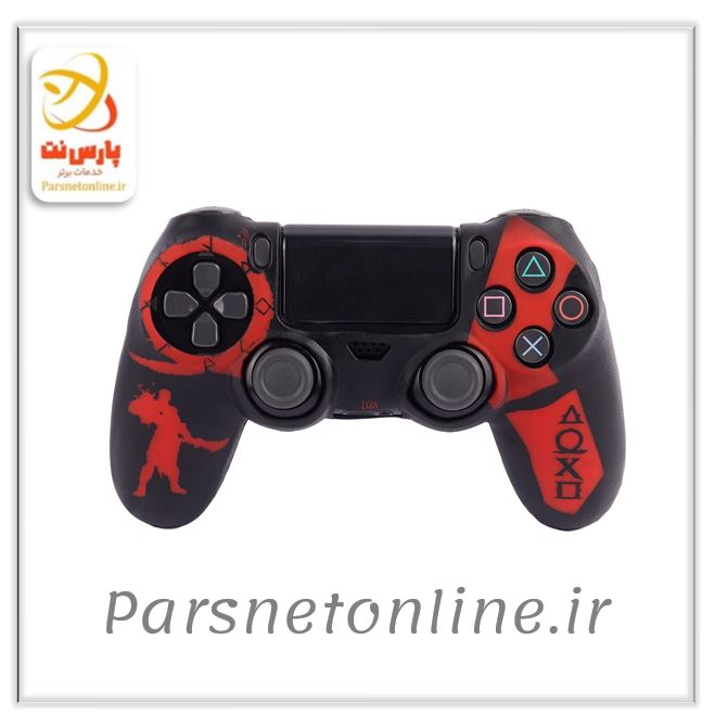 روکش دسته بازی PS4 طرح God Of War قرمز مشکی کد 2