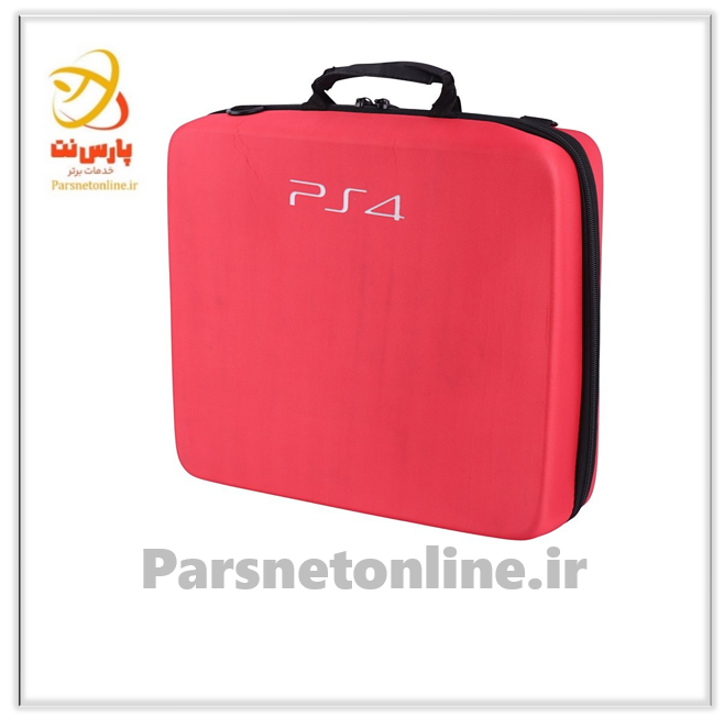 کیف کنسول بازی PS4 طرح لوگو Play Station زمینه قرمز