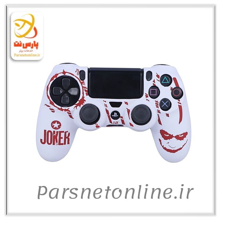 روکش دسته بازی PS4 طرح Joker سفید قرمز