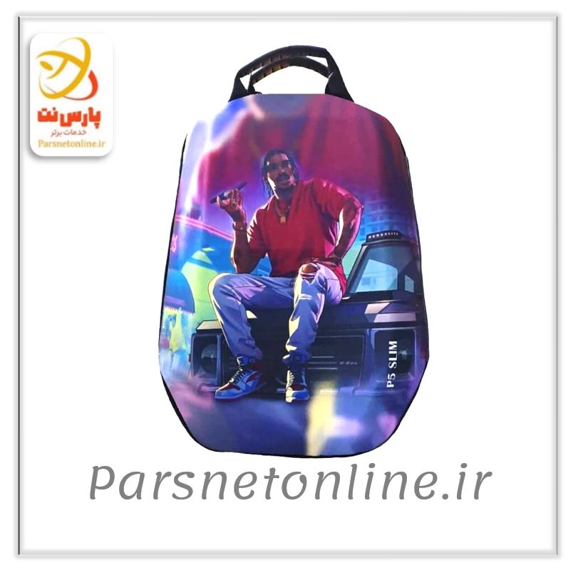 کیف کوله ای کنسول بازی PS5 Slim طرح GTA VI