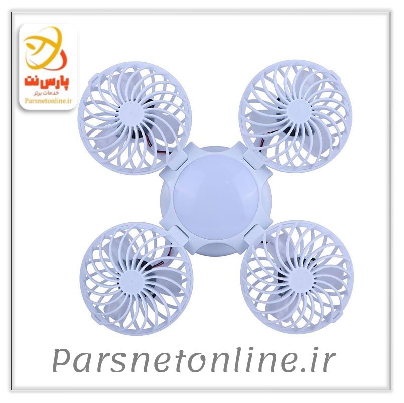 چراغ اضطراری شارژی خورشیدی پنکه ای تاشو Solar Powered 2030