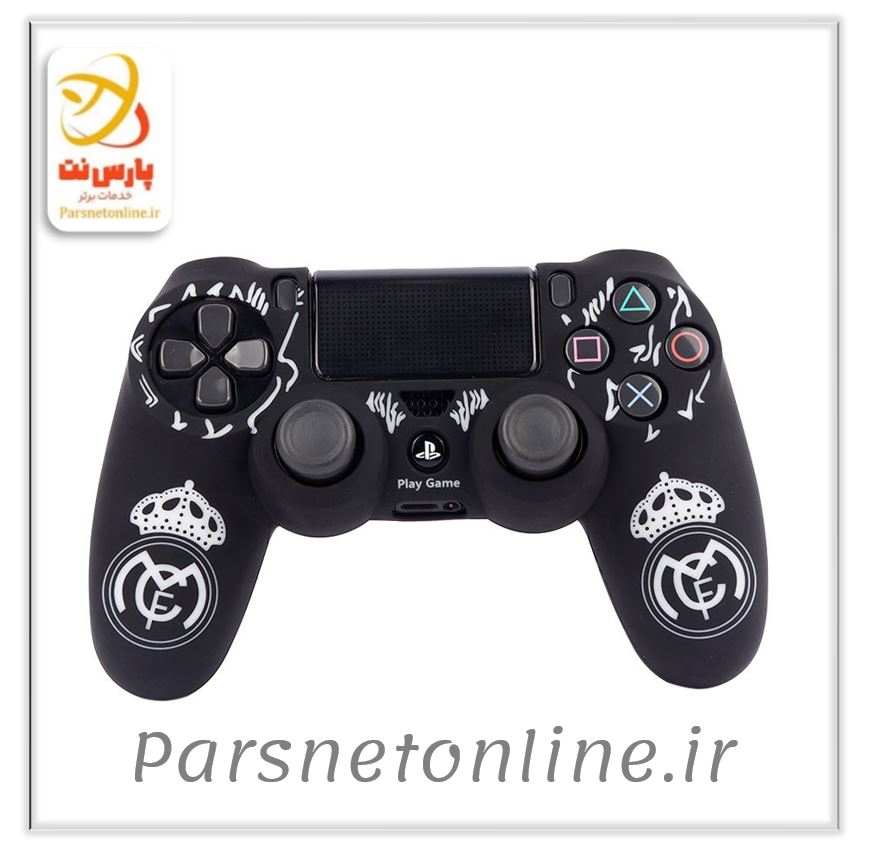 روکش دسته بازی PS4 طرح Real Madrid مشکی سفید